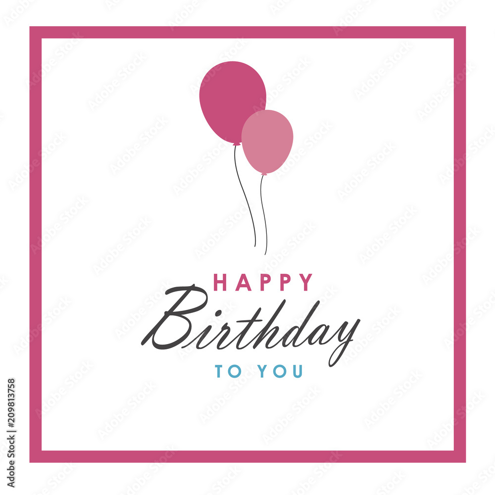 Happy Birthday design for greeting cards and poster, background, with ...