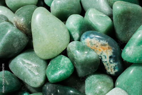 aventurine gem stone as natural mineral rock photo