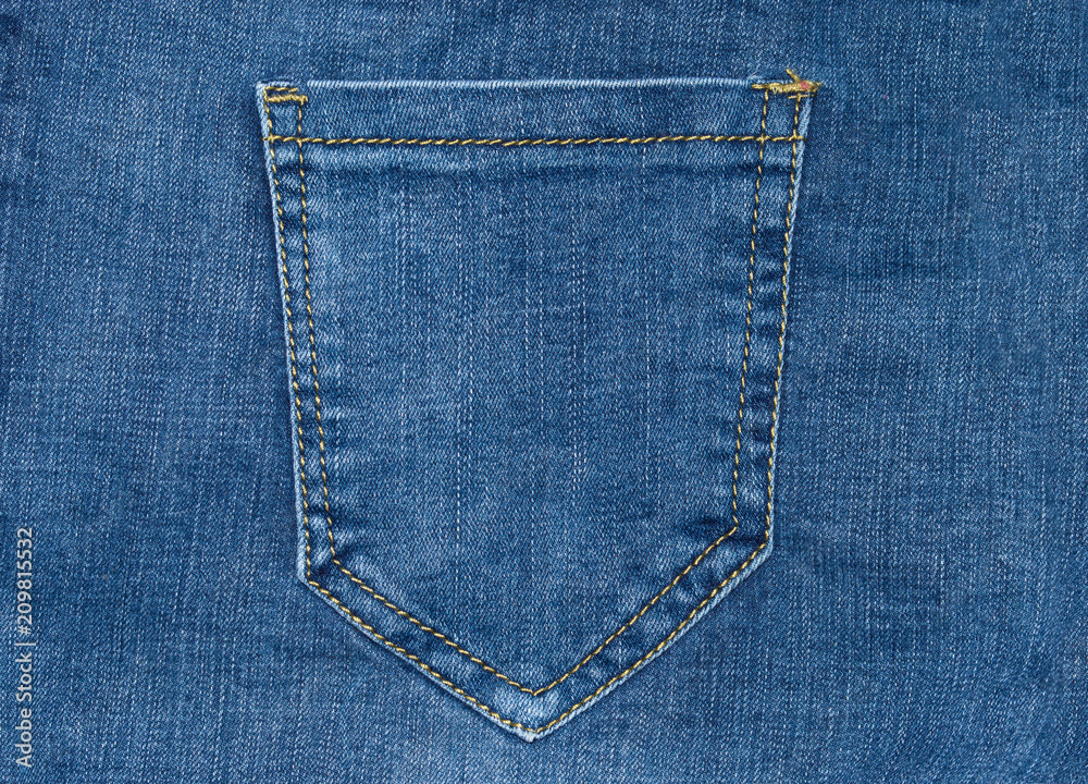 Texture of blue jeans with pocket background Texture of blue jeans with pocket background