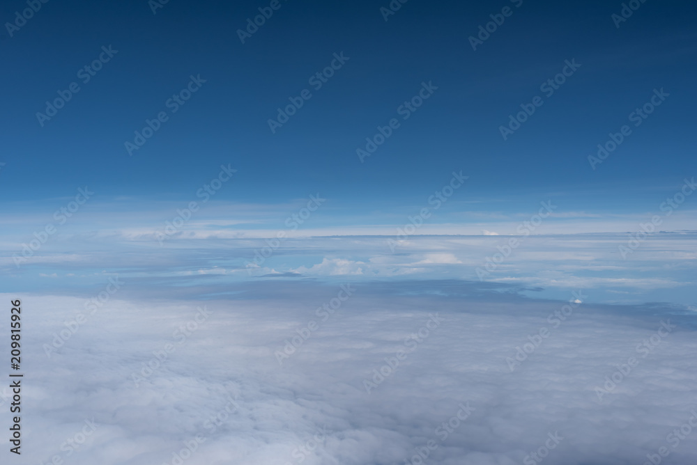 Clouds, a view from airplane window