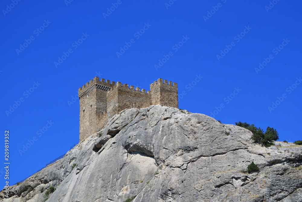 An image of an ancient Genoese fortress.