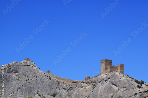 An image of an ancient Genoese fortress.