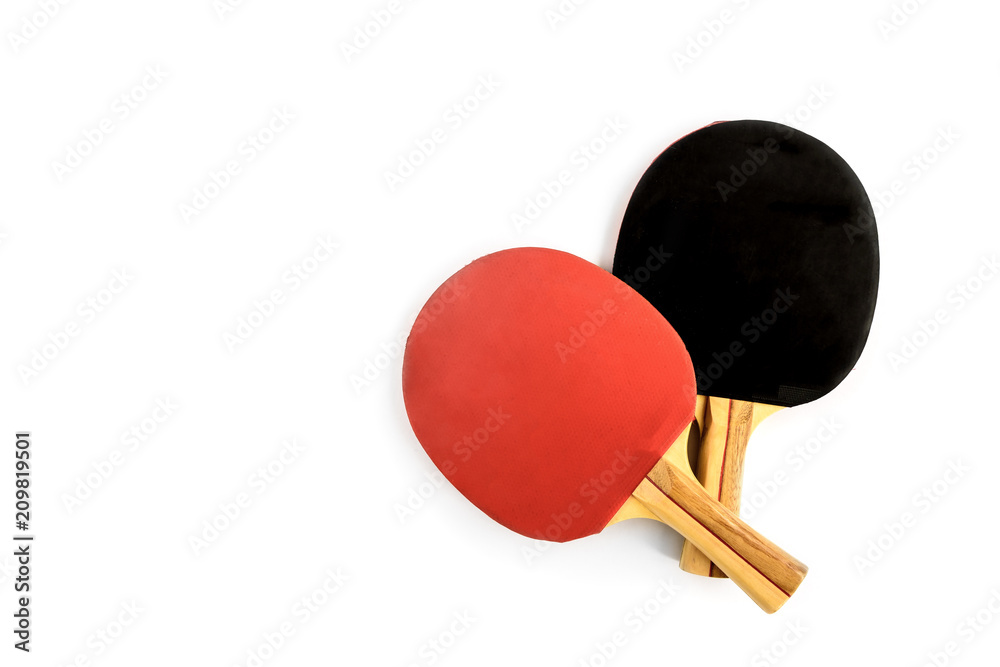 Table tennis rackets isolated on white background. Table tennis rackets isolated on white background.