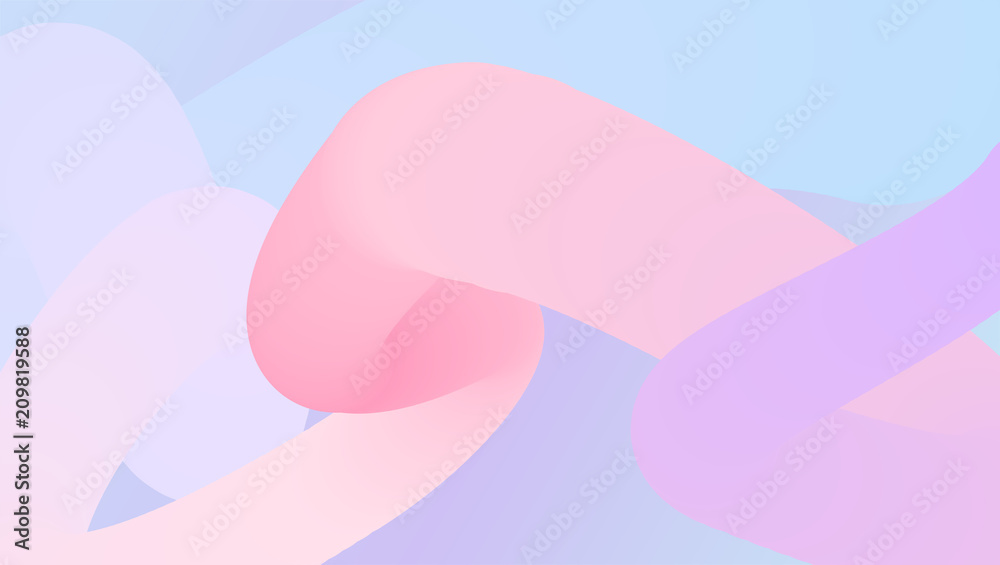 Soft abstract background. Pattern with digital blending. Futuristic flowing design with mix of pastel color. Resizable and editable vector illustration. Template for cards, cover, invitation.