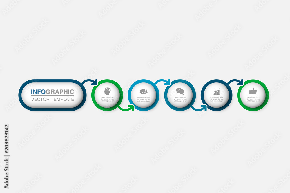 Vector infographic template for diagram, graph, presentation, chart, business concept with 5 options. Vector infographic template for diagram, graph, presentation, chart, business concept with 5 options.