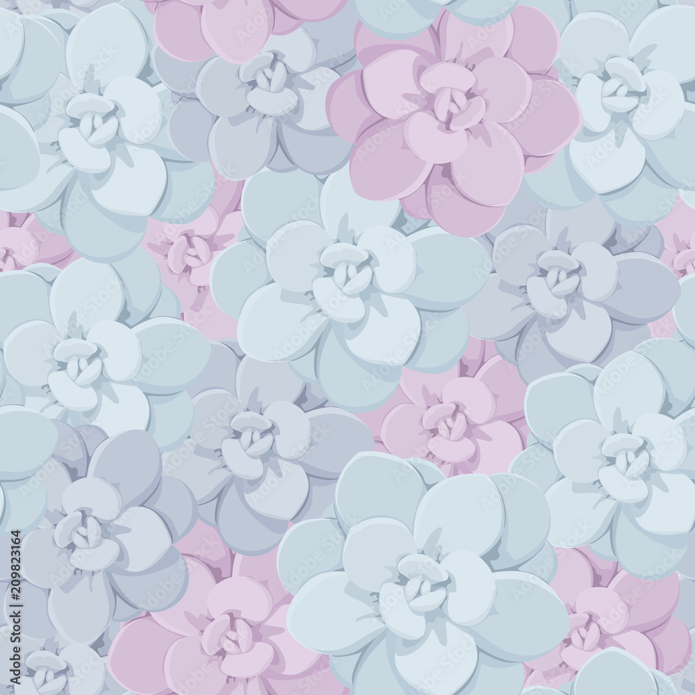 Echeveria succulents seamless pattern 3D texture Echeveria succulents seamless pattern 3D texture