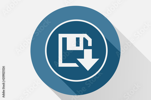 Icono azul de guardar.