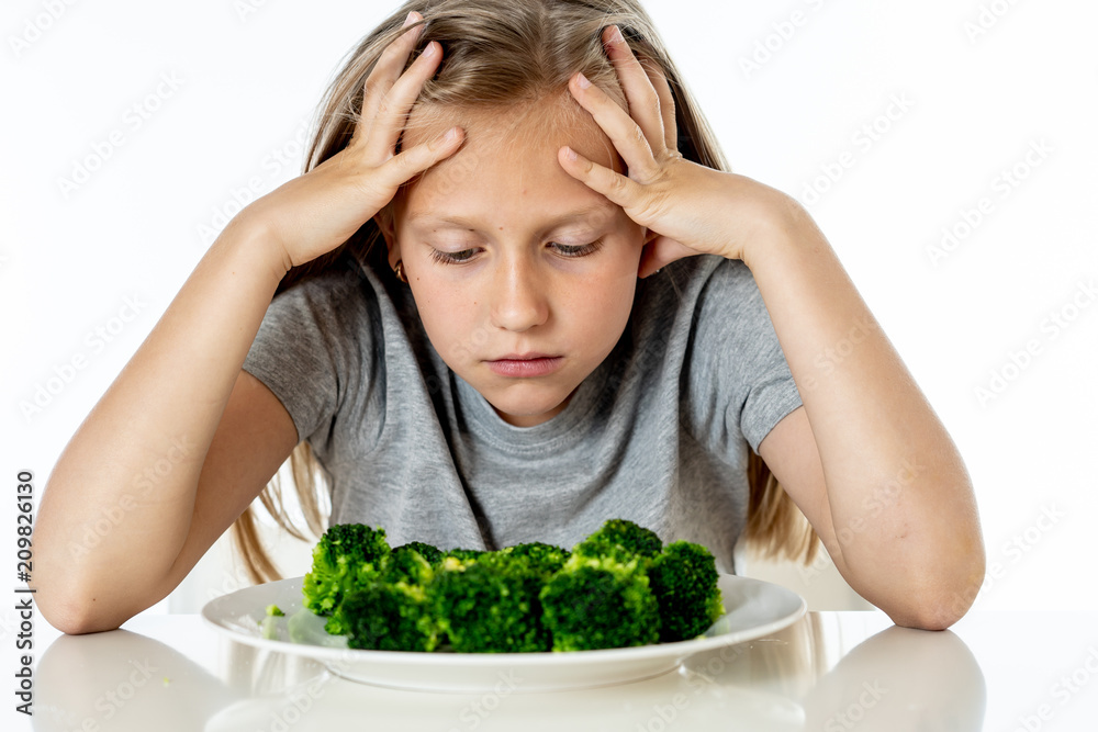 Children do not like to eat vegetables in healthy eating concept Children do not like to eat vegetables in healthy eating concept
