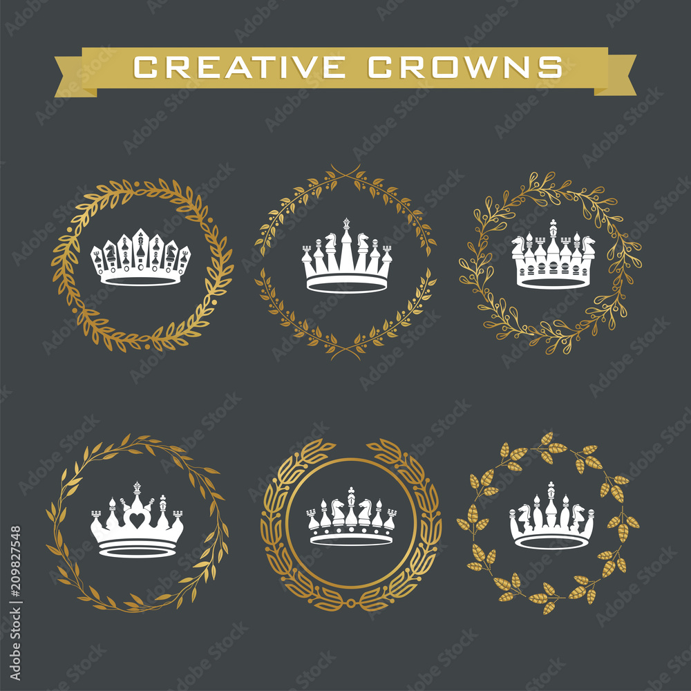 Obraz premium King and queen crowns symbols