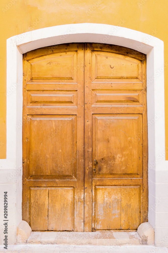 Old Wooden Frond Door.