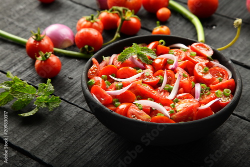 Healthy diet food concept- vegan organic salad. © susansam90