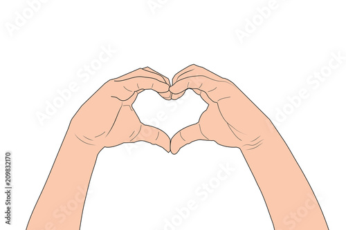 Hand Geste Herz Liebe
