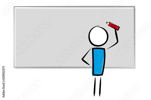 Person schreibt etwas auf ein Whiteboard