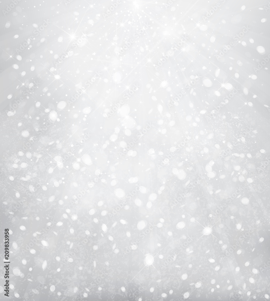 Vector silver, sparkle background with rays, lights and stars. Vector silver, sparkle background with rays, lights and stars.