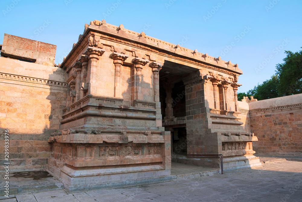 Entrance, Deivanayaki Amman shrine, adjacent to Airavatesvara Temple, Darasuram, Tamil Nadu