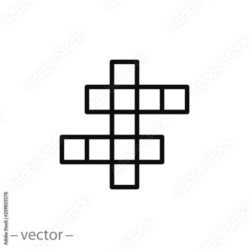 crossword icon vector photo