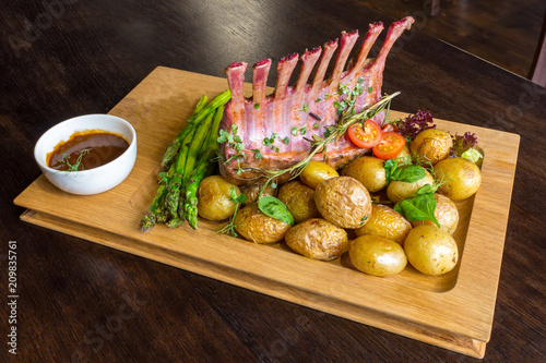 Delicious lamb crown roast