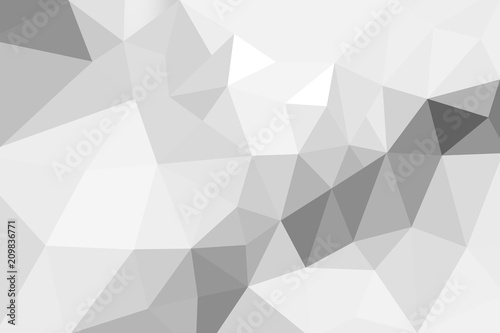 Obraz abstrakcyjne tło z trójkątów, biało-szary gradient