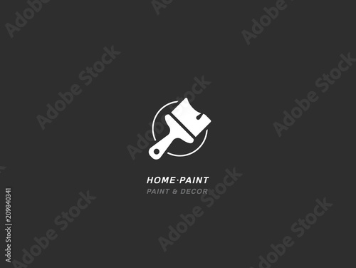 House Paint Vector Black Background Icon