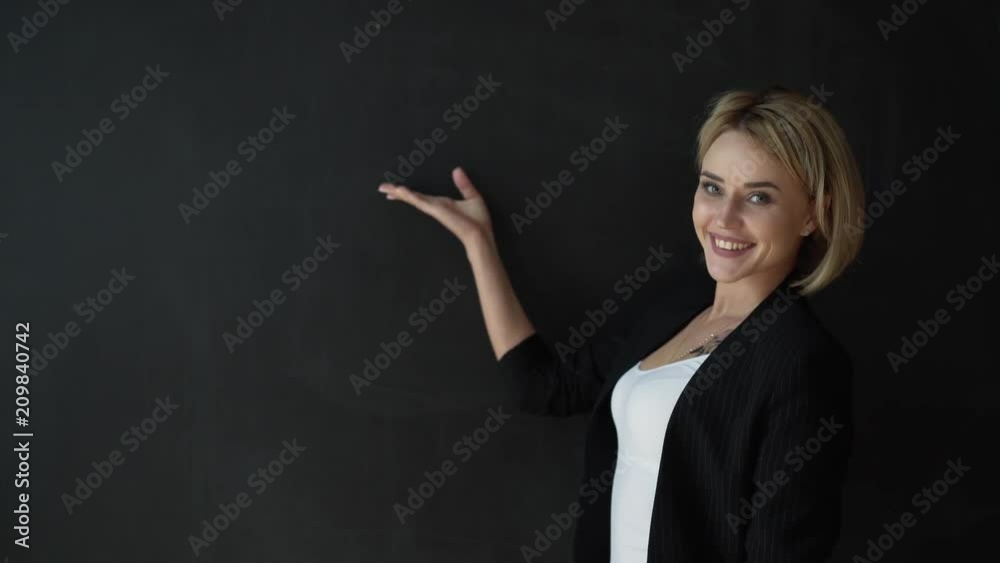 The teacher hand gesture, showing a blank Board The teacher hand gesture, showing a blank Board