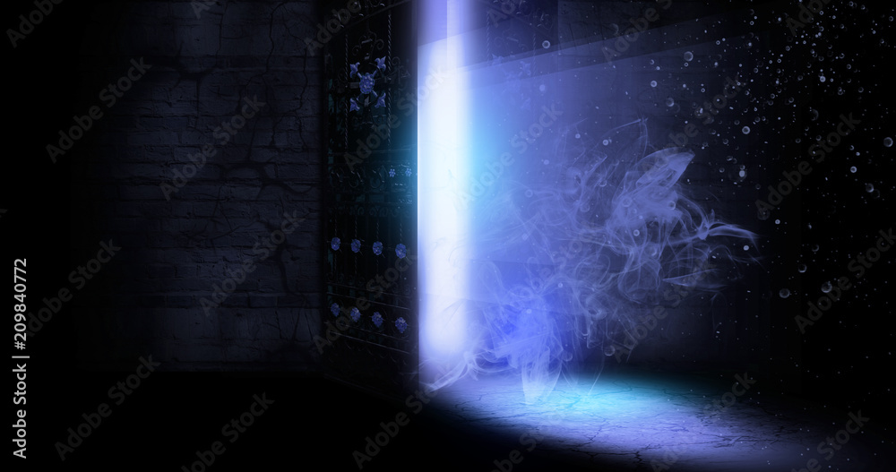 Naklejka premium The open door, magic