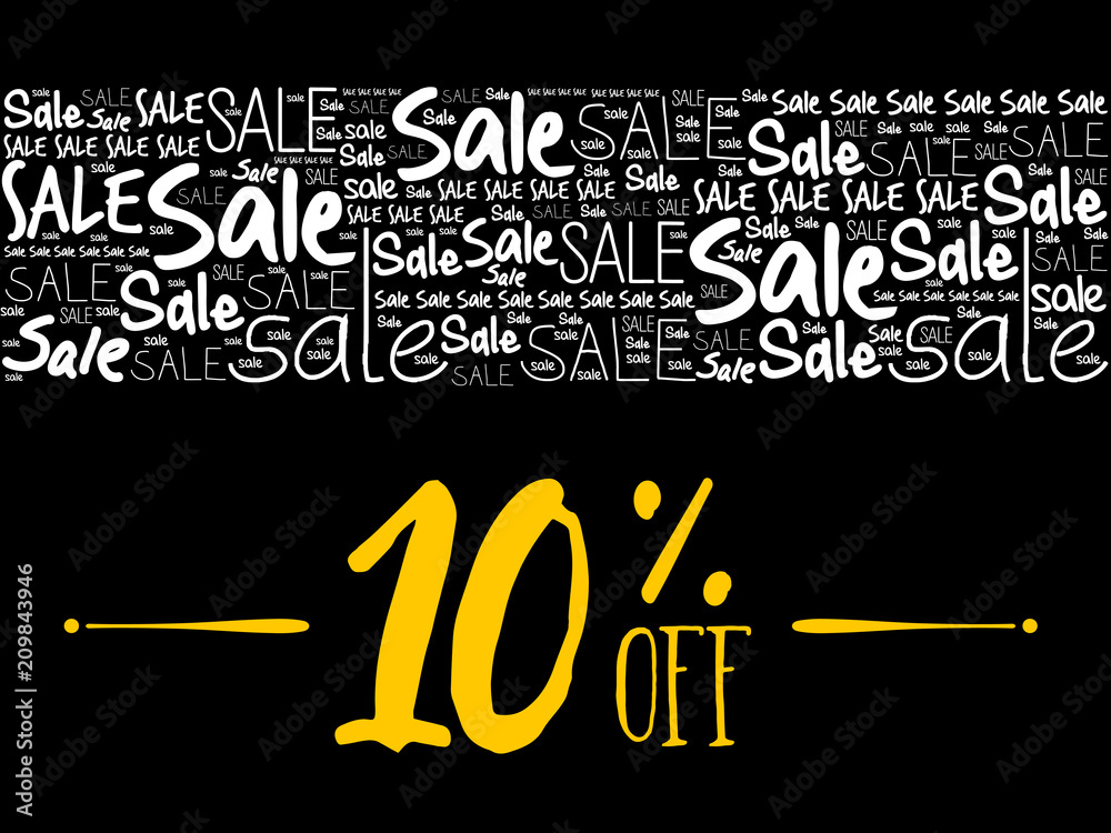 Fototapeta premium 10% OFF Sale word cloud collage, business concept background