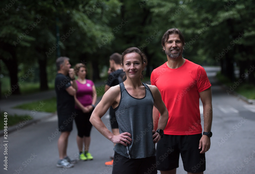 Fototapeta premium portrait of a healthy jogging couple