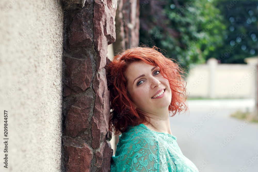 red hair smiling girl