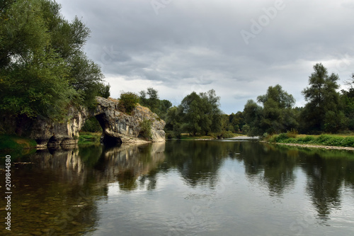 Natural rock-bridge above Vit River near Aglen Village, Bulgaria