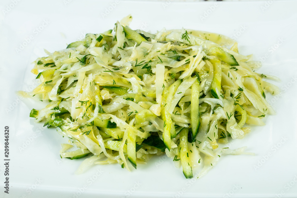 Raw cabbage salad