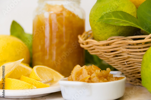 sweet lemon jam from the organic garden