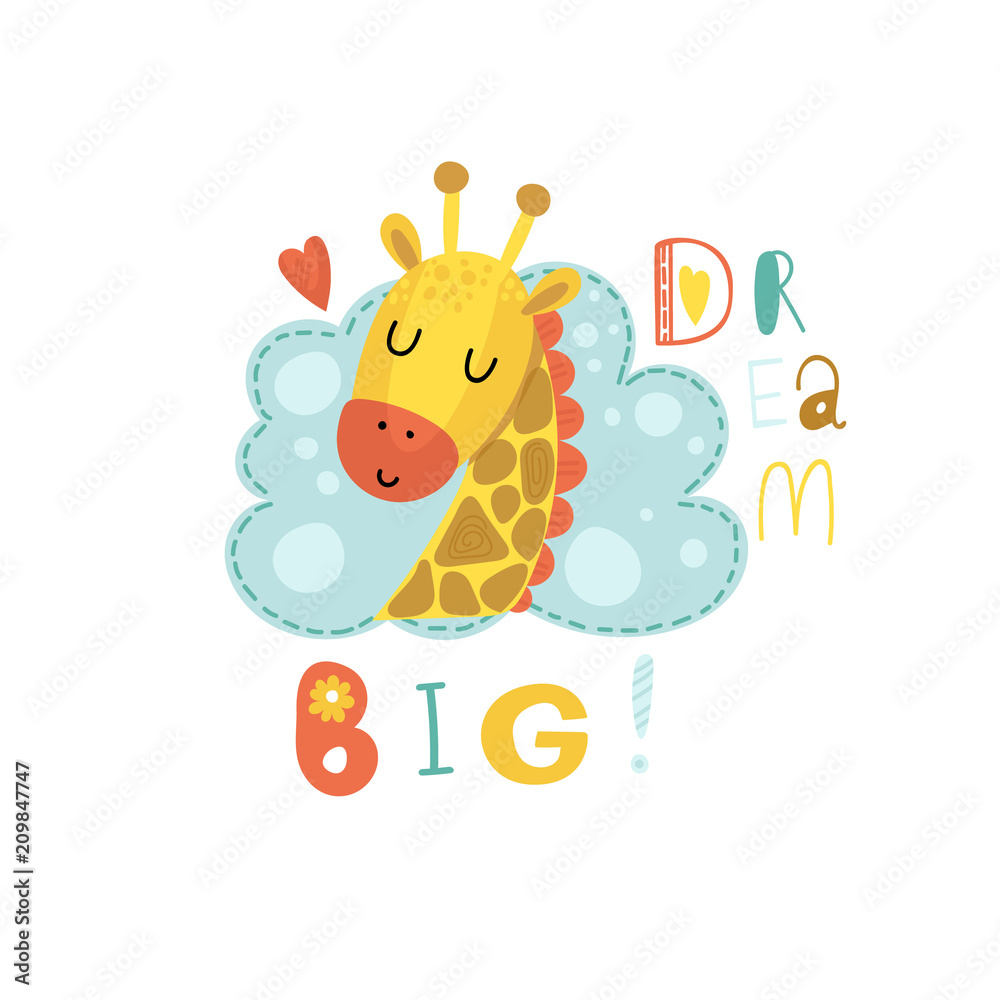 Obraz premium Cute giraffe vector illustration