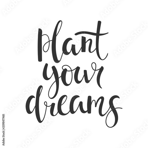 Handwritten quote about dream