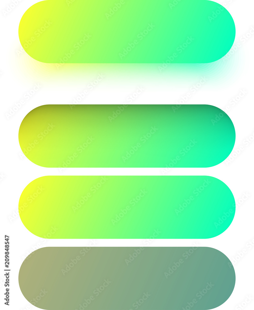 Green web button templates isolated on white. Green web button templates isolated on white.