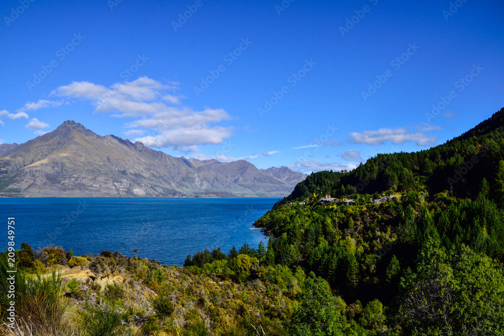 Queenstown , NEW ZEALAND - May 3, 2016: Queenstown in the fall Queenstown , NEW ZEALAND - May 3, 2016: Queenstown in the fall