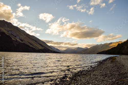 Southland, NEW ZEALAND - May 3, 2016: North Mavora Lake,Fiordland National Park, New Zealand. photo