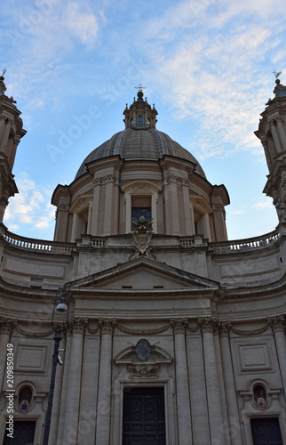Rome, piazza Navona, facade of the church of S.Agnese completed in 1672.