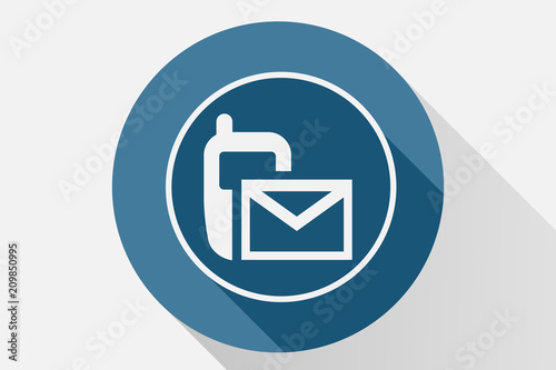 Icono azul  de sms.