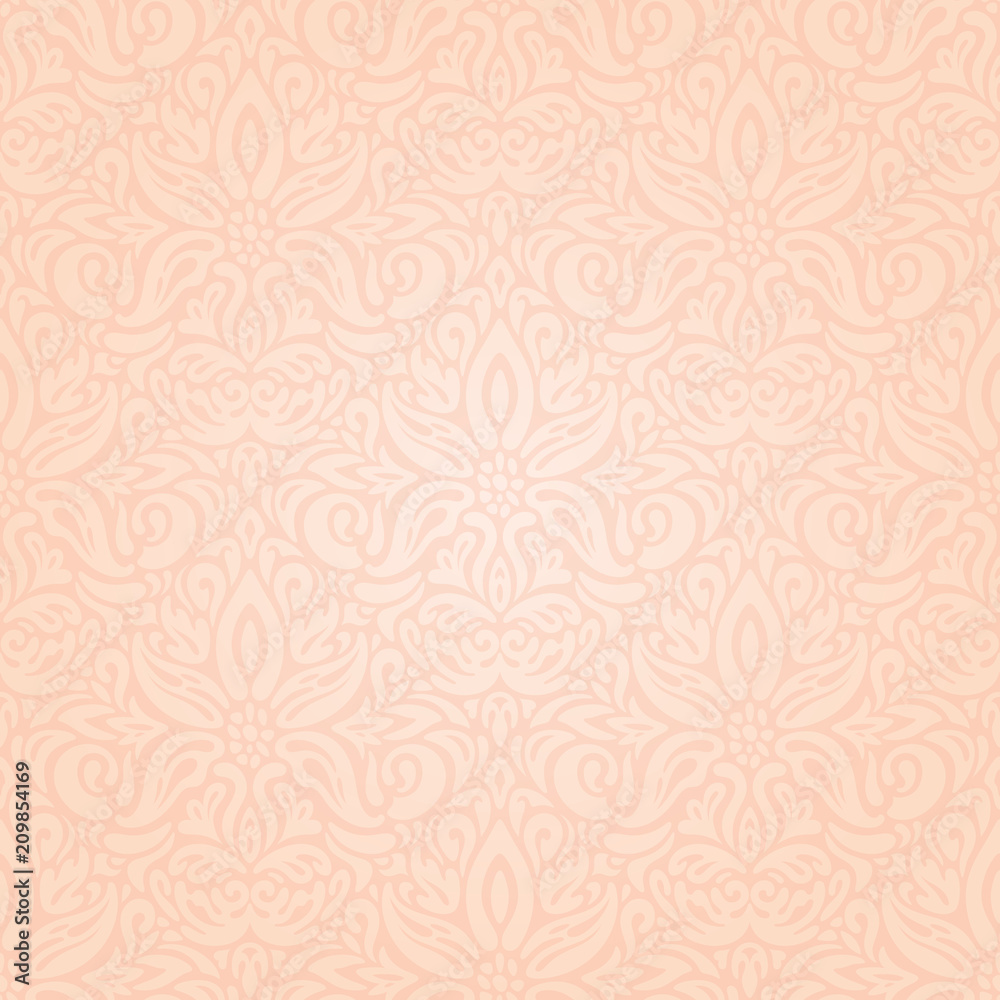 Wedding floral Pale ecru decorative vector pattern wallpaper design Wedding floral Pale ecru decorative vector pattern wallpaper design