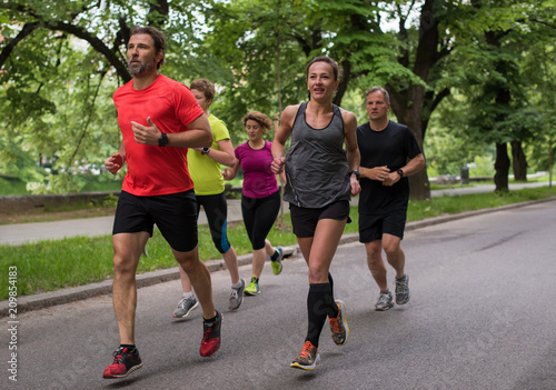 runners team on morning training © .shock