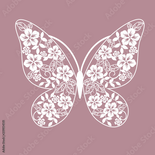 butterfly frome flowers (laser cut)