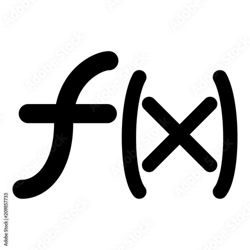 Symbol function icon black color illustration flat style simple image