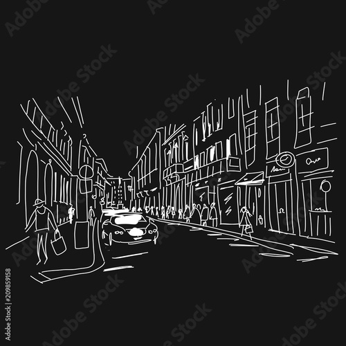Street, sketch for your design