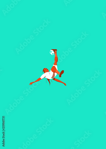 Soccer Player Bicycle Kick 