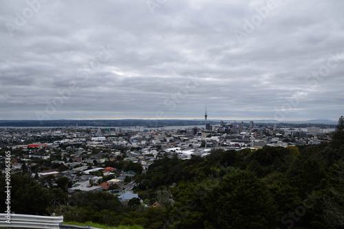 AUCKLAND, NEW ZEALAND - April  29, 2016: Skytower view in Auckland, New Zealand