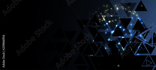 Artificial intelligence. Technology web background. Virtual concept