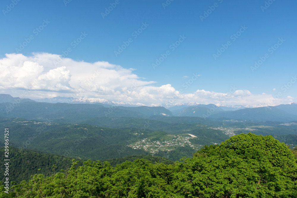 View from the observation deck of mount Ahun Sochi