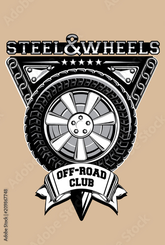Off road car club emblem