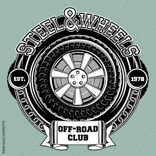 Off road car club emblem