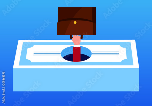 Businessman trapped in money trap